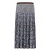 Betty Barclay - 9305 1697 Half lange rok blauw bruine luipaardprint.